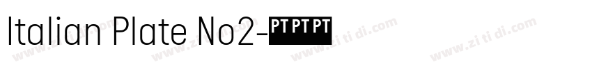 Italian Plate No2字体转换